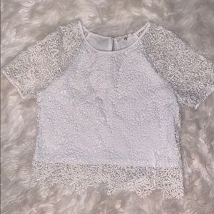 Crochet white top